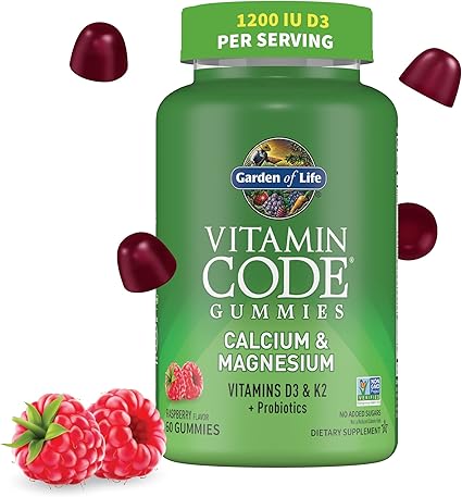 Vitamin Code Calcium Magnesium Raspberry Gummies by Garden of Life