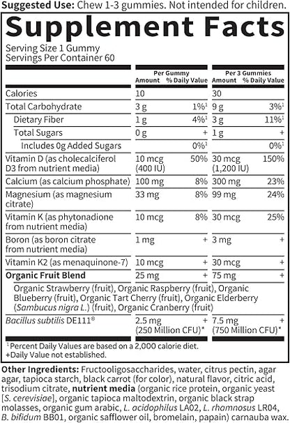 Vitamin Code Calcium Magnesium Raspberry Gummies by Garden of Life