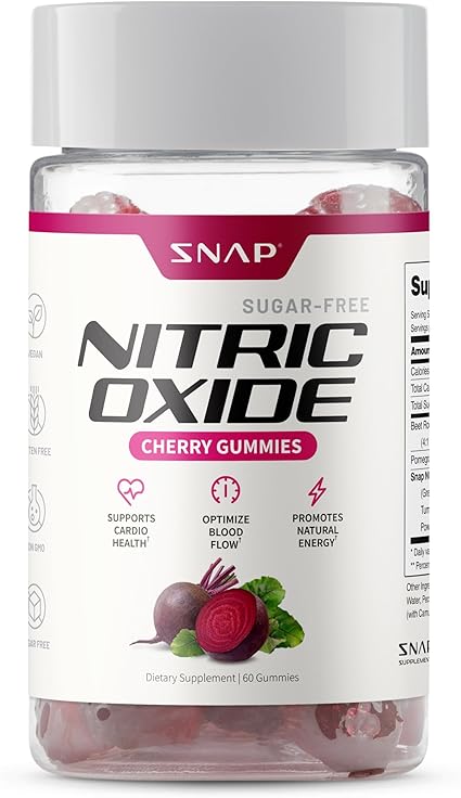 Nitric Oxide Cherry Gummies by Snap Supplements