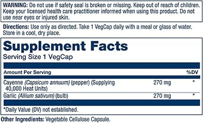 Cayenne Garlic Capsules by Solaray