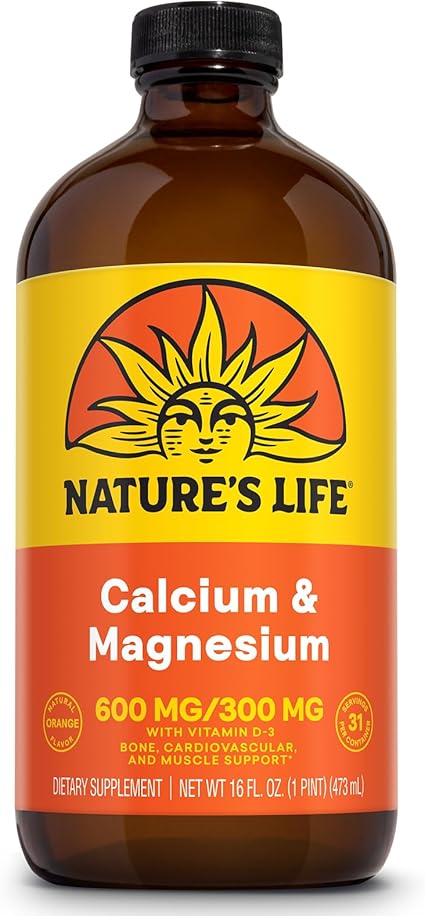 Calcium Magnesium D3 Orange Liquid by Nature's Life