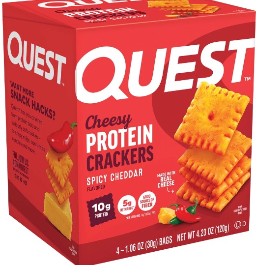 Spicy Cheddar Cheese Crackers 4pk by Quest
