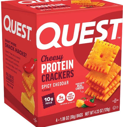Spicy Cheddar Cheese Crackers 4pk by Quest