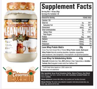 Lean Whey Protein Caramel Macchiatto by Muscle Sport