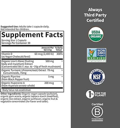 Brain Health Capsules by Garden of Life