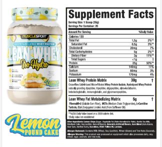 Lean Whey Protein Lemon Pound Cake by Muscle Sport