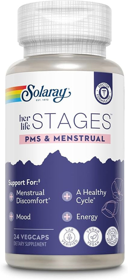 Her Life Stages PMS & Menstrual Capsules by Solaray