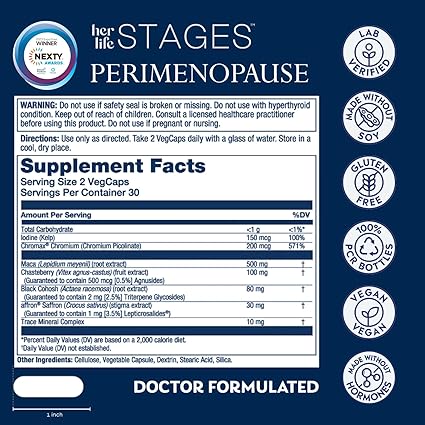 Her Life Stages Perimenopause Capsules by Solaray