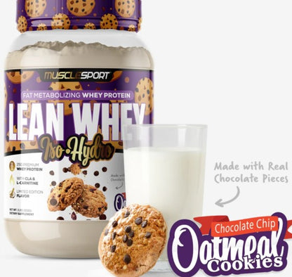 Lean Whey Protein Oatmeal Chocolate Chip Cookie by Muscle Sport