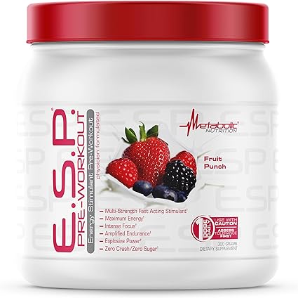 E.S.P. Preworkout Fruit Punch by Metabolic Nutrition