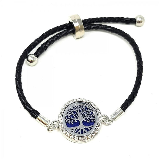 Aromatherapy Bracelet with Locket with Tree of Life Design