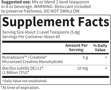 Creatine Monohydrate + Probiotics Powder by Garden of Life