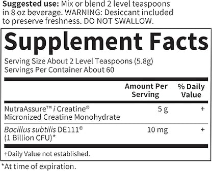 Creatine Monohydrate + Probiotics Powder by Garden of Life