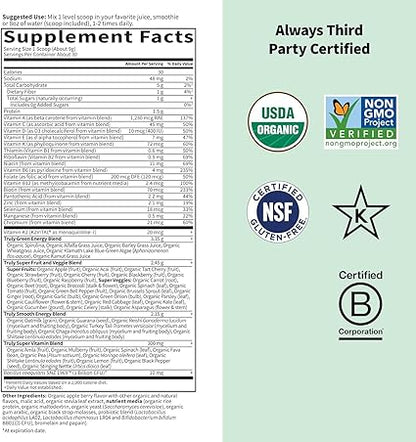 Organic Greens Apple Berry Powder by Garden of Life