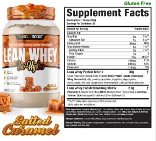 Lean Whey Protein Salted Caramel by Muscle Sport