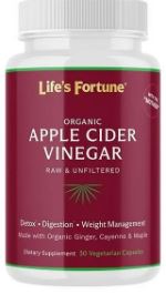 Organic Apple Cider Vinegar Capsules by Life's Fortune