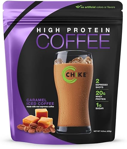 High Protein Coffee Caramel Iced Coffee by Chike