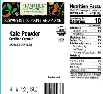 Organic Kale Powder by Frontier