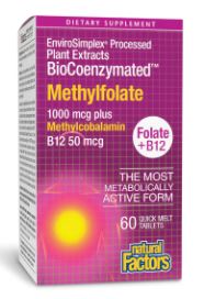 Methylfolate Plus B12 Quick Melt Tablets by Natural Factors