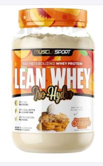 Lean Whey Protein Peach Cobbler by Muscle Sport