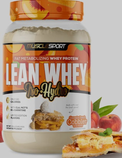 Lean Whey Protein Peach Cobbler by Muscle Sport