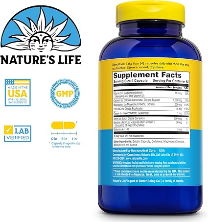 Cal/Mag/Zinc Complex Capsules by Nature's Life