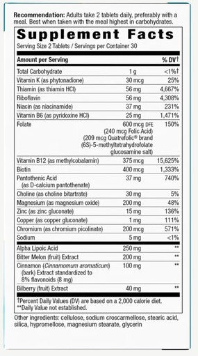Blood Sugar Manager Tablets by Nature's Way