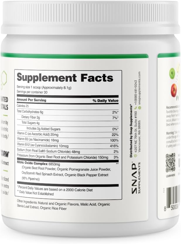 Nitric Oxide Beets Apple Powder by Snap Supplements