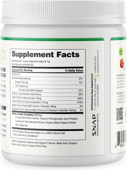 Nitric Oxide Beets Apple Powder by Snap Supplements