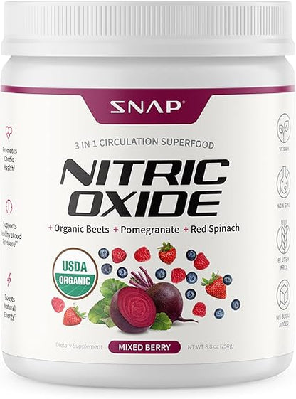 Nitric Oxide Beets Mixed Berry Powder by Snap Supplements