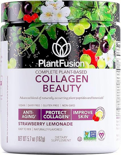 Complete Plant Based Collagen Beauty Strawberry Lemonade by Plant Fusion