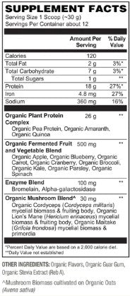 Organic Fermented Plant Protein Vanilla Bean by Plant Fusion
