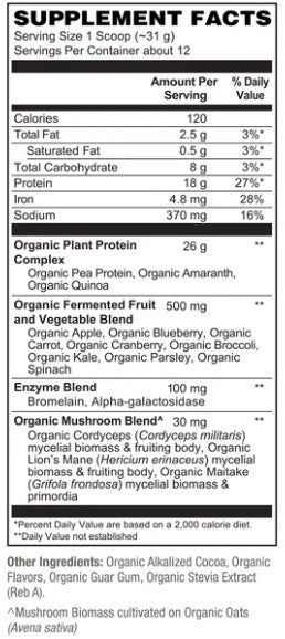 Organic Fermented Plant Protein Chocolate by Plant Fusion