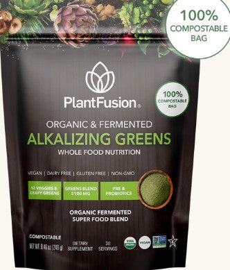 Organic Fermented Alkalizing Greens Unflavored by Plant Fusion