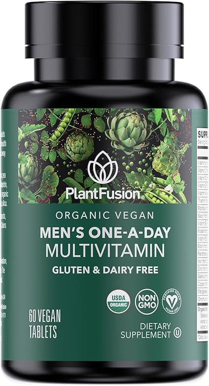 Men's Organic Vegan Once Daily Multivitamin Tablets by Plant Fusion