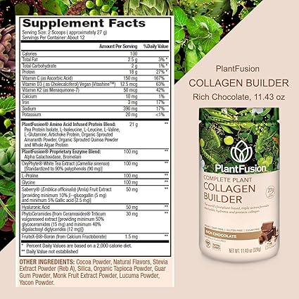 Complete Plant Collagen Builder Chocolate by Plant Fusion