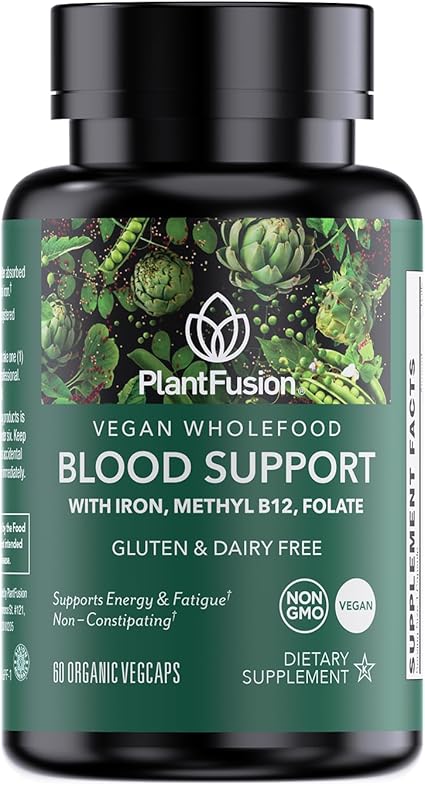 Vegan Blood Support Iron Capsules by Plant Fusion