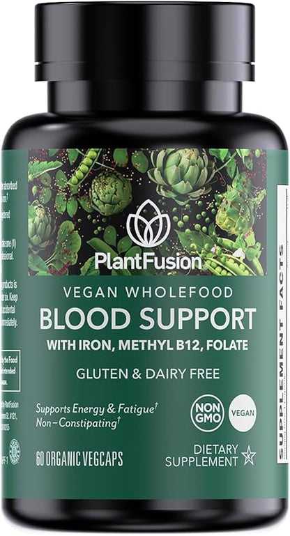 Vegan Blood Support Iron Capsules by Plant Fusion