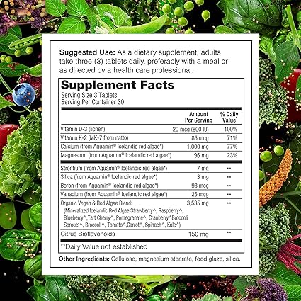 Vegan Plant Based Calcium Tablets by Plant Fusion