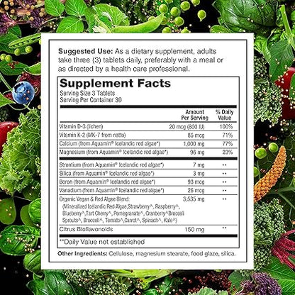 Vegan Plant Based Calcium Tablets by Plant Fusion