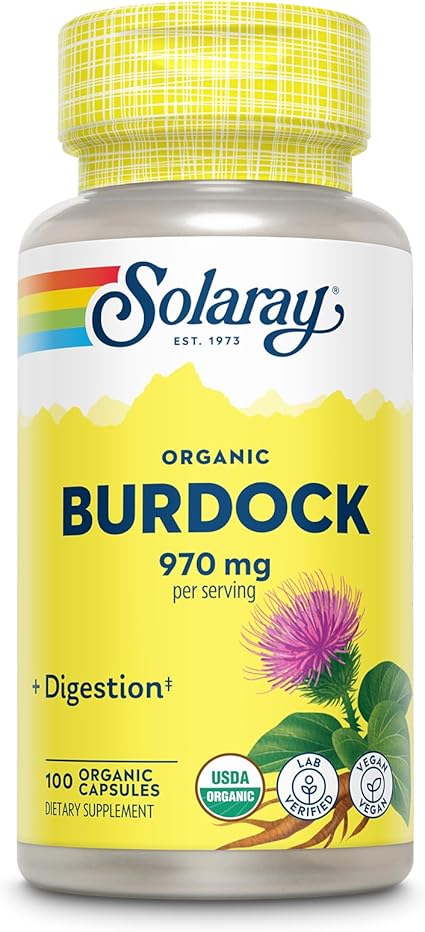 Organic Burdock Root Capsules by Solaray