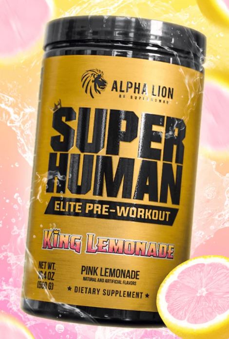 Super Human Elite PreWorkout King Lemonade by Alpha Lion