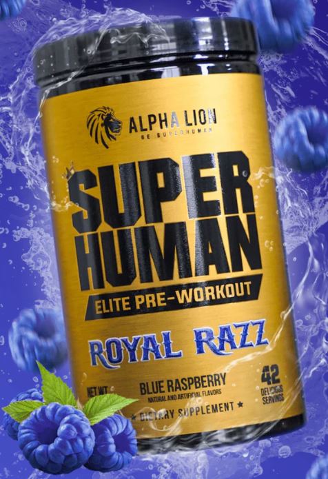 Super Human Elite PreWorkout Royal Razz by Alpha Lion