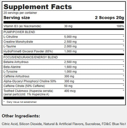 Kill It PreWorkout Blueberry Lemonade by 5% Nutrition