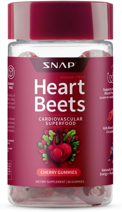 Heart Beets Cherry Gummies by Snap Supplements