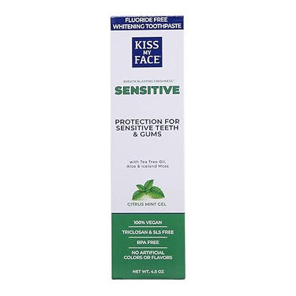 Sensitive Flouride Free Whitening Citrus Mint Toothpaste by Kiss My Face