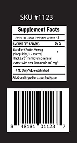 Black Earth Zeolite Humic Fulvic Minerals Liquid by The Food Movement