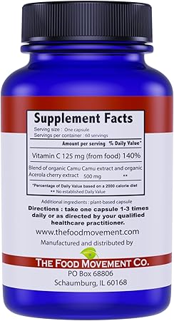 Plant Based Vitamin C Capsules by The Food Movement