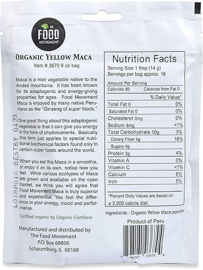 Organic Yellow Maca Powder by The Food Movement