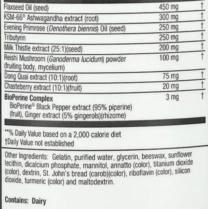 Female Balance KSM-66 Ashwagandha + Evening Primrose Softgels by Irwin Naturals